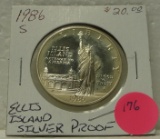 1986-S ELLIS ISLAND SILVER PROOF DOLLAR