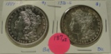 1881-S, 1884 BU MORGAN SILVER DOLLARS - 2 TIMES MONEY