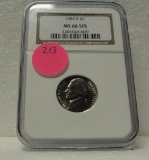 1989 JEFFERSON NICKEL - GRADED MS66 5FS