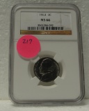 1963 JEFFERSON NICKEL - GRADED MS66