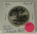 1986-S ELLIS ISLAND SILVER PROOF DOLLAR