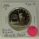 1986-S ELLIS ISLAND SILVER PROOF DOLLAR