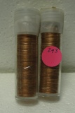 2 ROLLS 1954 LINCOLN WHEAT CENTS