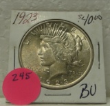 1923 BU SILVER PEACE DOLLAR