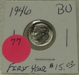 1946 BU ROOSEVELT DIME