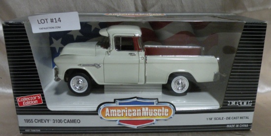ERTL DIECAST 1/18 SCALE 1955 CHEVY 3100 CAMEO TOY TRUCK W/BOX