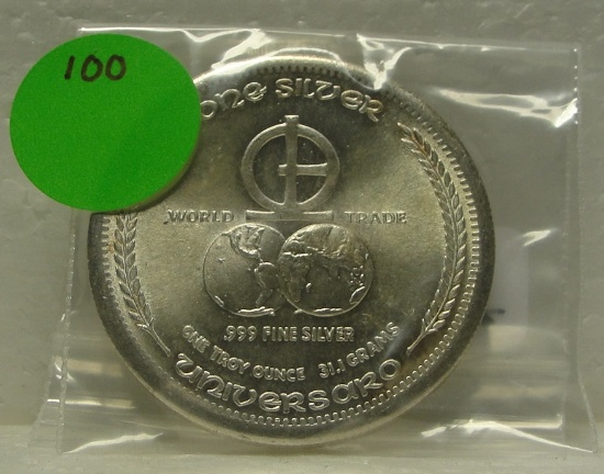 1972 UNIVERSARO ONE TROY OUNCE SILVER ROUND