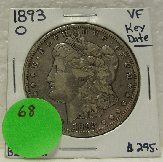 1893-O KEY DATE MORGAN SILVER DOLLAR