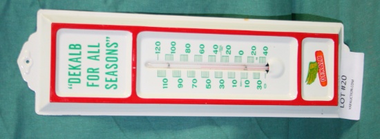 TIN DEKALB SEEDS WALL THERMOMETER