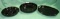 3 PCS. BLACK LONGABERGER POTTERY