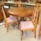 ROUND PEDESTAL DINING TABLE W/4 CHAIRS - LOCAL PICKUP ONLY