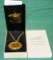 U.S. MINT 24 KT. GOLD PLATED 1900 MORGAN SILVER DOLLAR NECKLACE