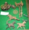 CAST IRON HORSE/FIRE WAGON TOY PARTS