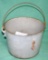 PORCELAIN OVER CAST IRON PAIL W/WIRE HANDLE - LOCAL PICKUP ONLY