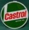 SINGLE-SIDED ROUND CASTROL MOTOR OIL TIN SIGN