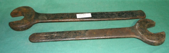 2 LARGE IRON PRIMITIVE WRENCHES - 2 TIMES MONEY, LOCAL PICKUP ONLY