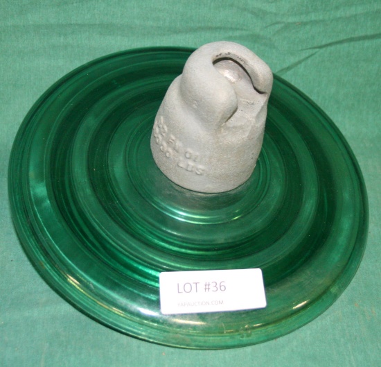 VTG. ROUND GLASS HIGHLINE INSULATOR