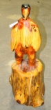 CARVED WOOD PHEASANT STATUE - LOCAL PICKUP ONLY
