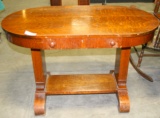 THE DAISY LINE ANTIQUE OAK LIBRARY TABLE - LOCAL PICKUP ONLY