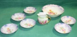 8 PCS. VINTAGE HANDPAINTED BAVARIA CHINA