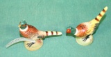 CERAMIC PHEASANT SALT & PEPPER SHAKER SET