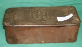 METAL I.H. TOOL BOX W/IMPLEMENT WRENCHES