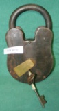 LARGE IRON PADLOCK W/KEYS