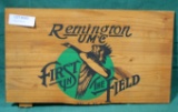 REMINGTON FIRST IN THE FIELD WOOD SIGN