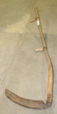 PRIMITIVE WOOD HANDLE SCYTHE - LOCAL PICKUP ONLY