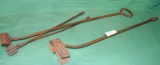 4 PRIMITIVE METAL BRANDING IRONS - LOCAL PICKUP ONLY