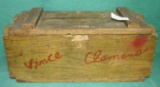 WOOD AMMUNITION BOX W/HINGED LID - LOCAL PICKUP ONLY