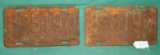 MATCHING PAIR OF 1940 HALL CO. NEBR. LICENSE PLATES