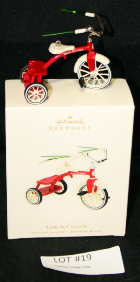 HALLMARK KEEPSAKE LITTLE RED TRICYCLE ORNAMENT W/BOX