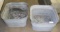 2 VINTAGE SQUARE GALVANIZED WASH TUBS - 2 TIMES MONEY - LOCAL PICKUP