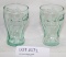 2 MINIATURE GLASS COCA-COLA GLASSES GLASSES