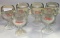 6 HEAVY GLASS COORS STEMMED BEER GLASSES