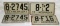 1 PAIR, 2 SINGLE 1937 HALL CO. NEBR. LICENSE PLATES