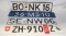 4 FOREIGN AUTOMOBILE LICENSE PLATES