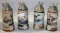 4 DUCKS UNLIMITED WATERFOWL OF NORTH AMERICA STEINS - 4 TIMES MONEY