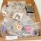 FLAT BOX FULL OF COSTUME JEWELRY - MOSTLY EARRINGS