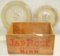 JAP ROSE BUBBLE BATH SOAP WOOD BOX W/2 STONEWARE LIDS