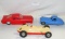 3 PLASTIC TOY CARS, PARTS CARS