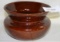 WESTERN STONEWARE BROWN GLAZE CUSPIDOR/SPITOON