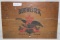 BUDWEISER WOOD CRATE LID W/BOTTLE CAP CHECKERS BOARD ON BACK