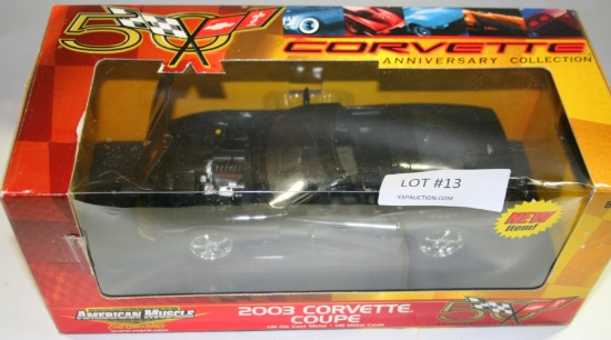 ERTL AMERICAN MUSCLE 1/18 DIECAST 2003 CORVETTE COUPE W/BOX