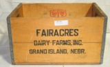 FAIRACRES DAIRY FARMS SHIPPING BOX - GRAND ISLAND NE - LOCAL PICKUP ONLY