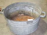 PRIMITIVE GALVANIZED WASH TUB - LOCAL PICKUP ONLY