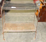 RUSTIC WIRE PLANT STAND CART - LOCAL PICKUP ONLY
