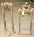 2 ANTIQUE CAST IRON FIREPLACE PARTS - LOCAL PICKUP ONLY