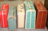 5 ASSORTED HARD-SIDED SUITCASES - LOCAL PICKUP ONLY